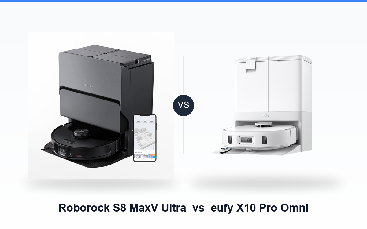 Roborock S8 MaxV Ultra vs eufy X10 Pro Omni: Is Premium Worth 2x?