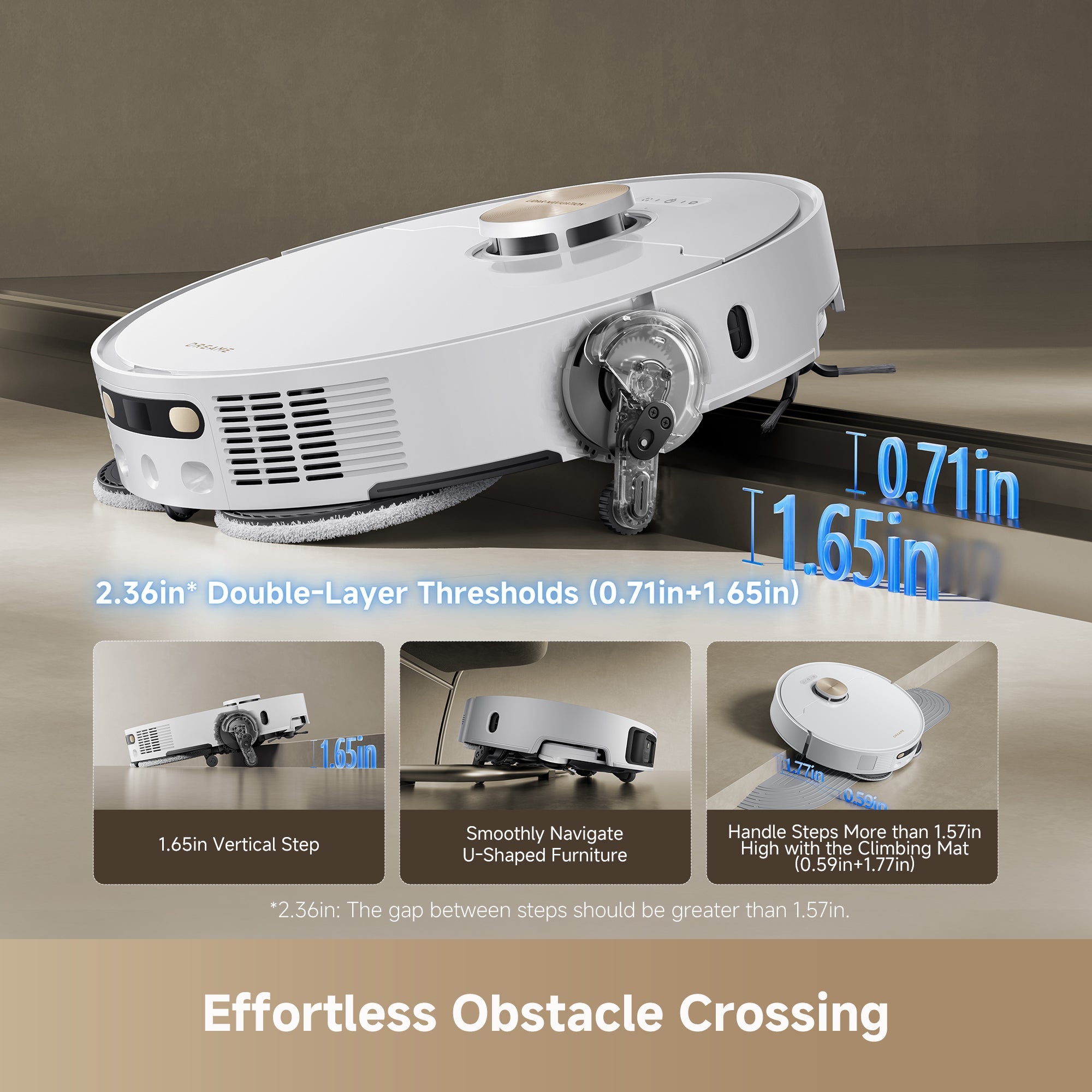 Dreame L50 Ultra VersaLift navigation with LiDAR and 3D structured light