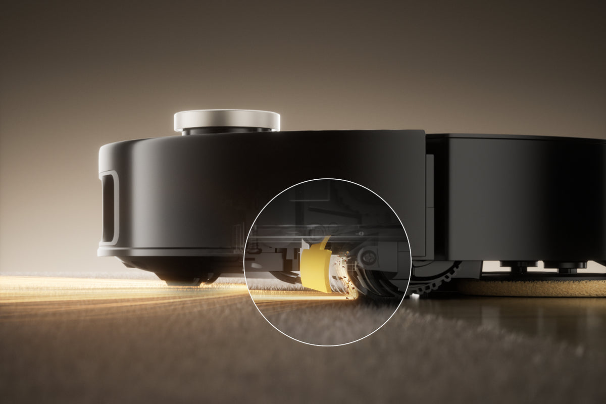 MOVA Mobius 60 pressure retention baffle creating a vacuum seal on carpet fibers for deeper cleaning