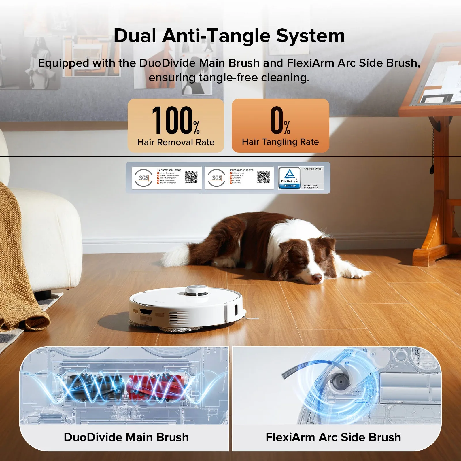 Roborock Qrevo Edge design with FlexiArm side brush