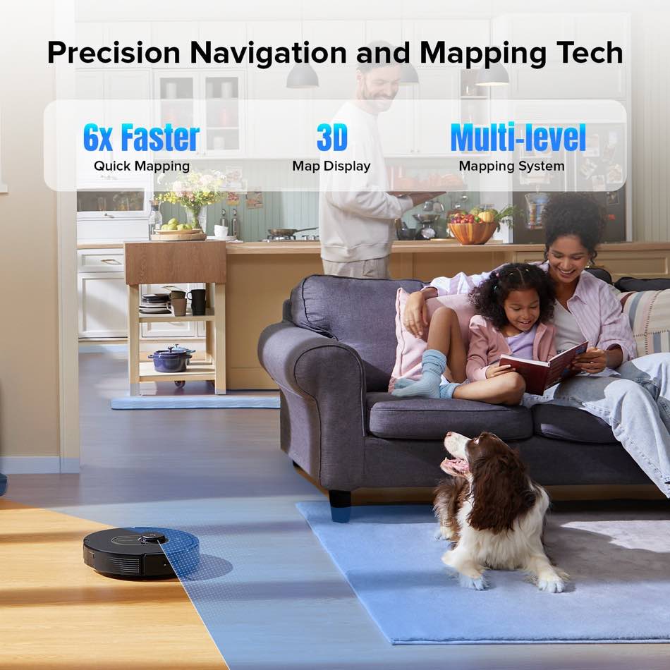 Roborock Q5 Pro+ PreciSense LiDAR navigation with multi-level mapping