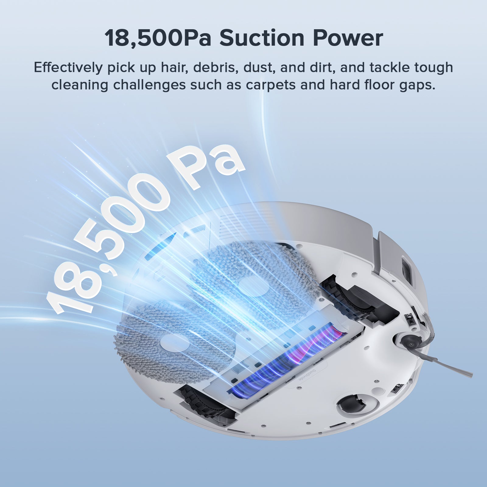 Qrevo Curv S5X cleaning hardwood floor