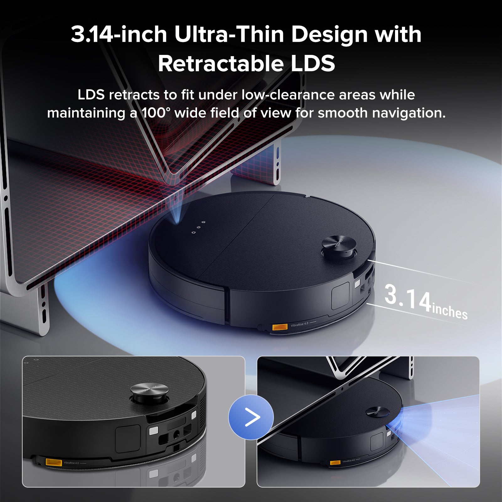 Saros 10 retractable LiDAR design