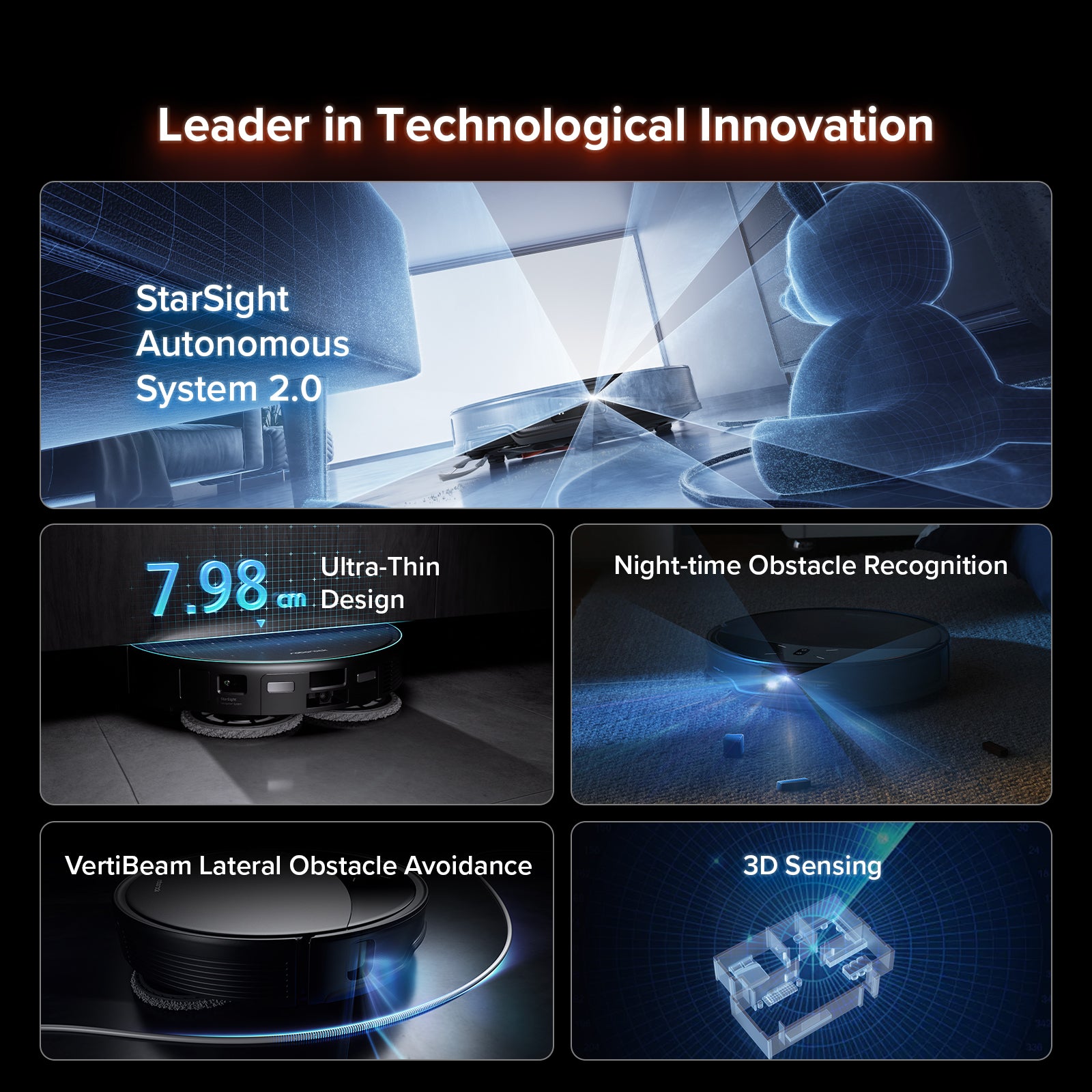 Roborock Saros 10R ultra-slim design profile